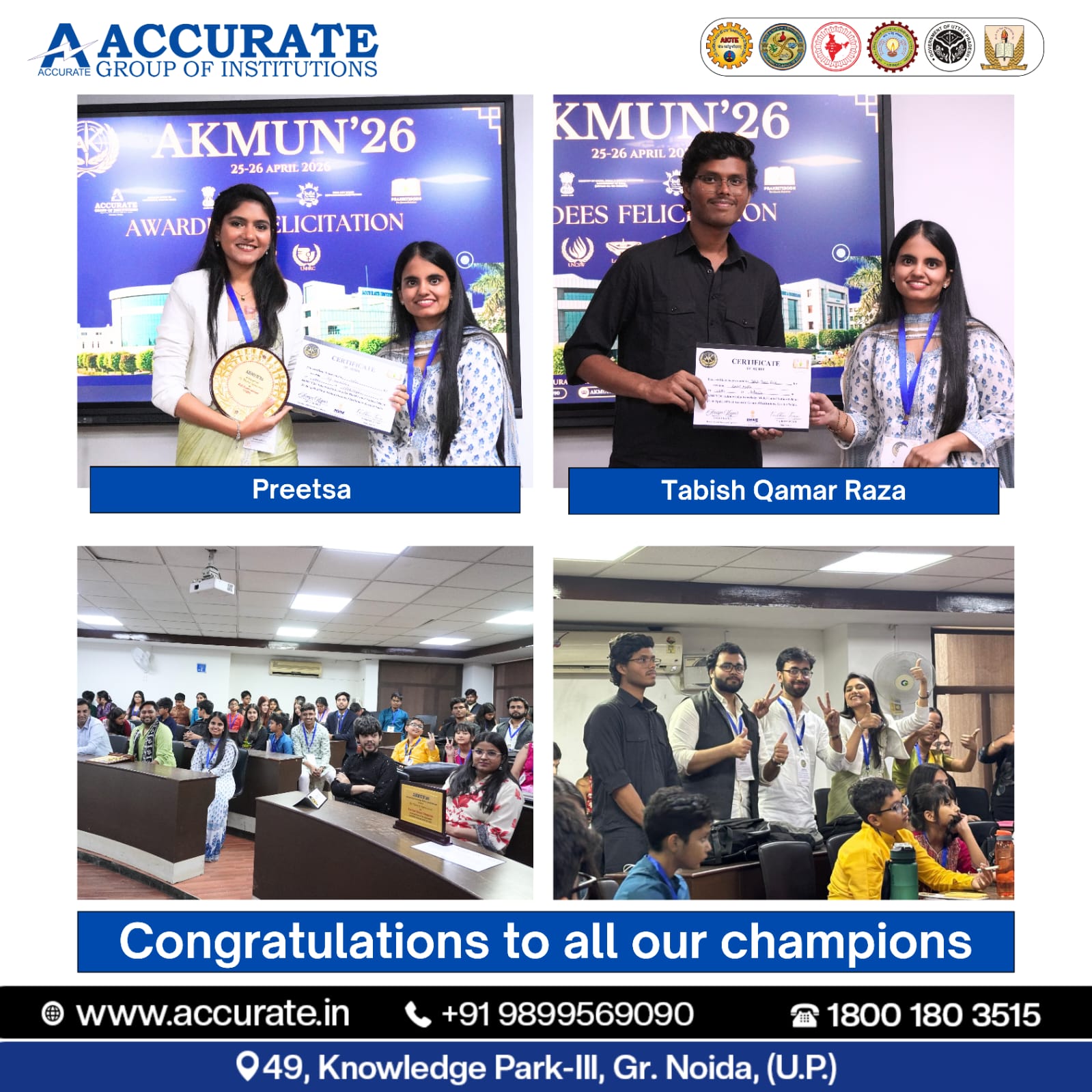 Accurate Institute Hosts AKMUN 2026, Fostering Diplomatic Excellence Among Students